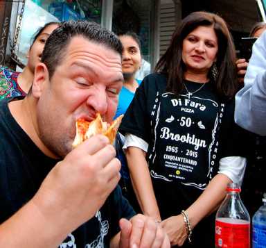 Pizza-palooza: Di Fara marks 50 years with pie-eating contest