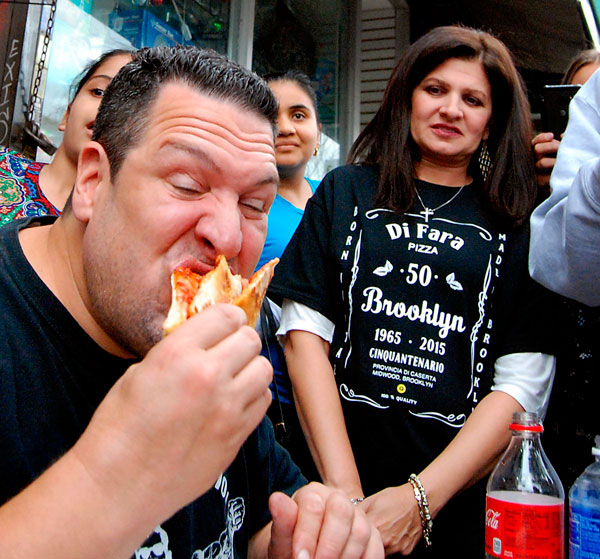 Pizza-palooza: Di Fara marks 50 years with pie-eating contest