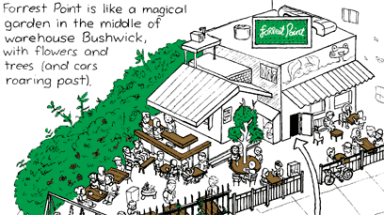 Bartoonist escapes to the forest of Bushwick