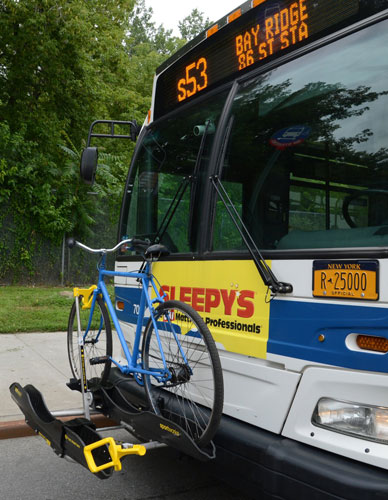 Fixed gear: New bus racks let cyclists take bikes over Verrazano for first time