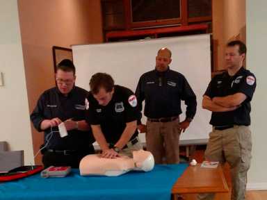 Cheering for CPR training