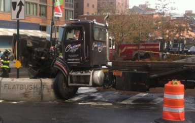 Oh truck! Big rig crashes on Flatbush Avenue