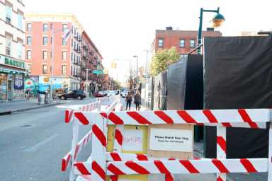 Path of most resistance: Bedford Ave. sidewalk blocked for years at stalled construction site