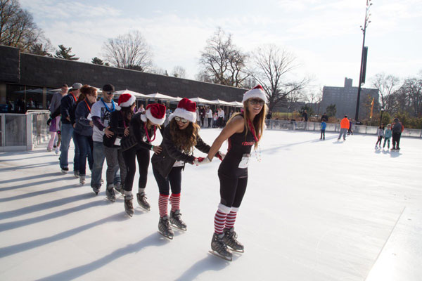 Ice try! ‘Longest skating conga line’ record attempt is a bust