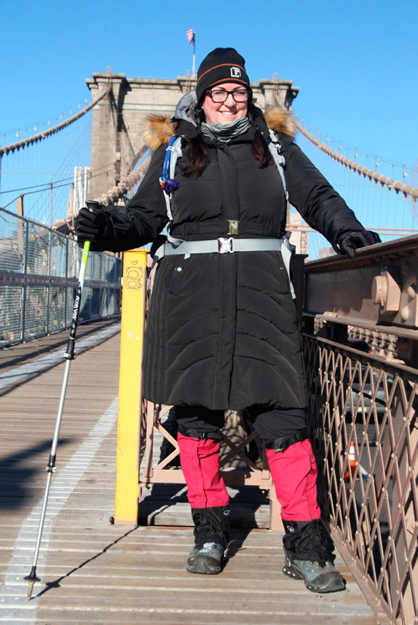 Mountain do! Red Hooker trains for Kilimanjaro on Brooklyn Bridge