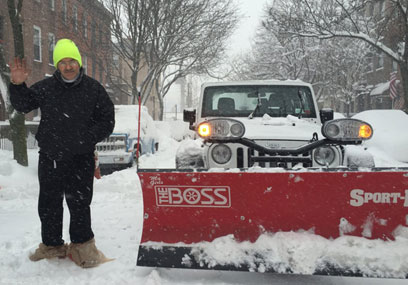Snow can-do: Waterfront District family plows area streets pro bono