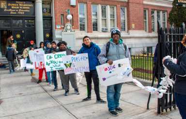 Bag that! Students make plastic bag chain to raise environmental awareness