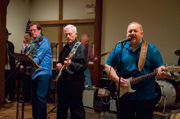Rocking out to the band