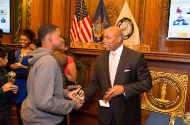 Brooklyn’s ‘champs’ honored at Borough Hall