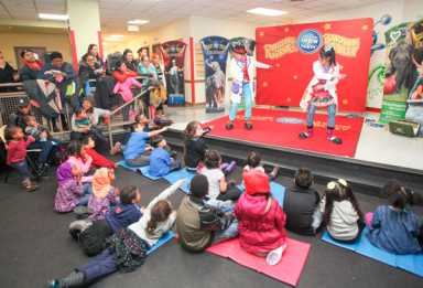 Send in the clowns: Circus performers entertain young Brooklyn Hospital patients