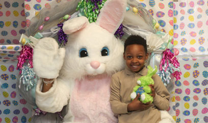 Hops and cops: Easter Bunny, police hand out candy to Bed-Stuy kids