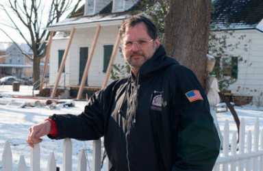 Planks a Lott! Wooden braces prop up historic Lott House after wind damage