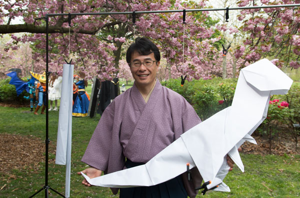 Fold-fashioned: See gigantic origami at the cherry blossom festival