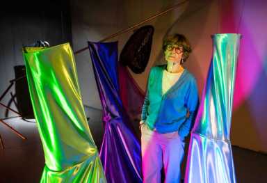 Woman of the cloth: Automated play uses a fabric Gertrude Stein