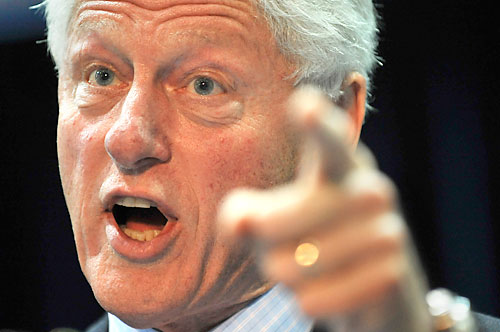 Bill Clinton was in Downtown — and all we got were these photos!