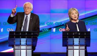 Bernie challenges Hillary to debate in Brooklyn!