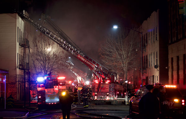 Bushwick blaze destroys five houses, injures 11, displaces 42