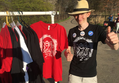 Park Slope teens run thriving capitalist enterprise at socialist’s Prospect Park rally