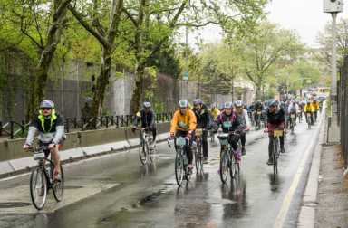 Sop and go: Five Boro Bike tour a wet one