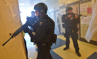Fire drill: Police practice terror response in high-school shooter excercise
