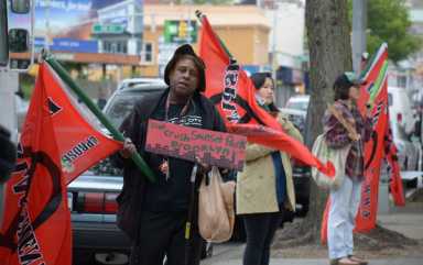 Whine tasting! Activists, wine-lovers clash outside Industry City event