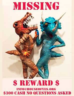 The land before crime! Dinosaur costumes stolen from Bushwick venue
