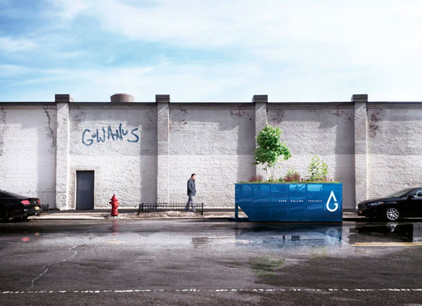 Developer plans to install tree-filled dumpsters in Gowanus parking spaces