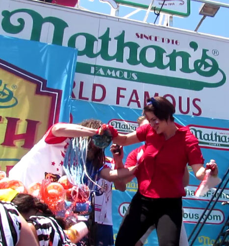 See it!: Vegans, contestants duke it out at Nathan’s competition