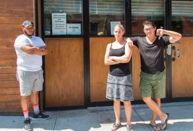 On their shnitz list: Slopers protest German beer hall’s patio pitch