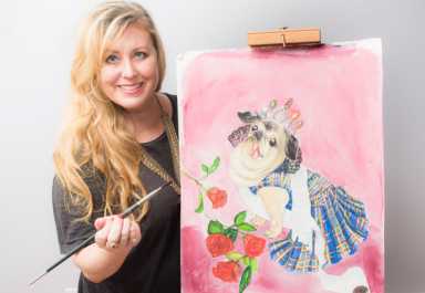 Pup art! Ditmas Park artist specializes in dog portraits
