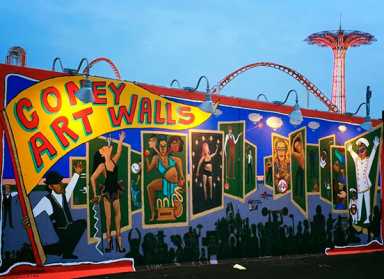 Wall street mural: Coney Art Walls dazzle diners