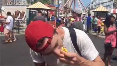Media consumption: Journo readies for next year’s Nathan’s contest