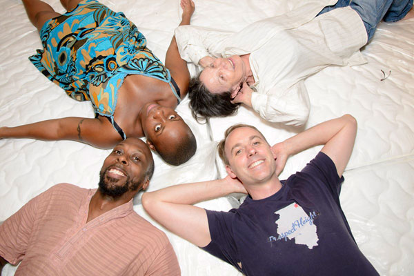The big sleep! Performance features a 30-person mattress