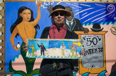 Brush with fame: Kids paint mural with acclaimed artist in Coney