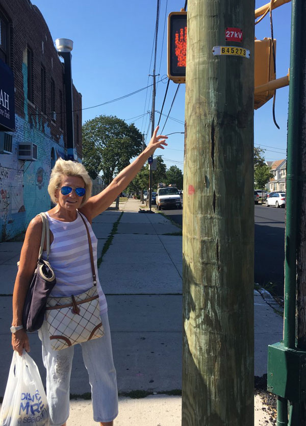 At cross purposes: New utility pole blocks crosswalk signal