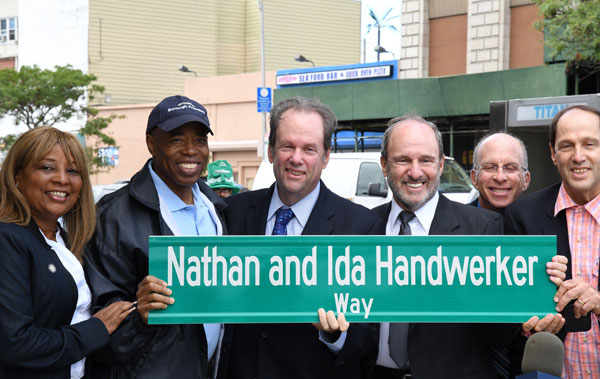 Hot dog! City names corner for Nathan’s founder