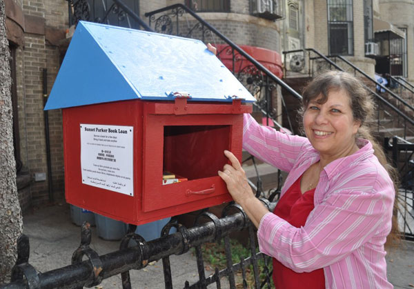 Novel idea: Sunset Parkers set up book-lending box
