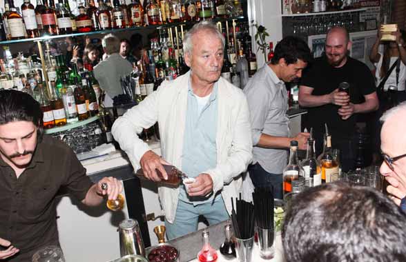 The life alcoholic: Bill Murray pours drinks at son’s Greenpoint bar