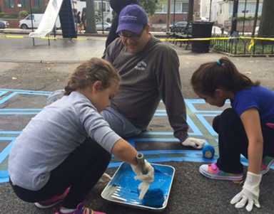 Hop, skip & paint the hopscotch board