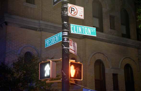Trump success shocks President and Clinton streets block party