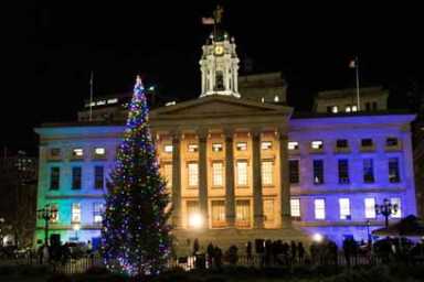 That’s when you glow Downtown: Atlantic Avenue, Borough Hall Xmas trees light up
