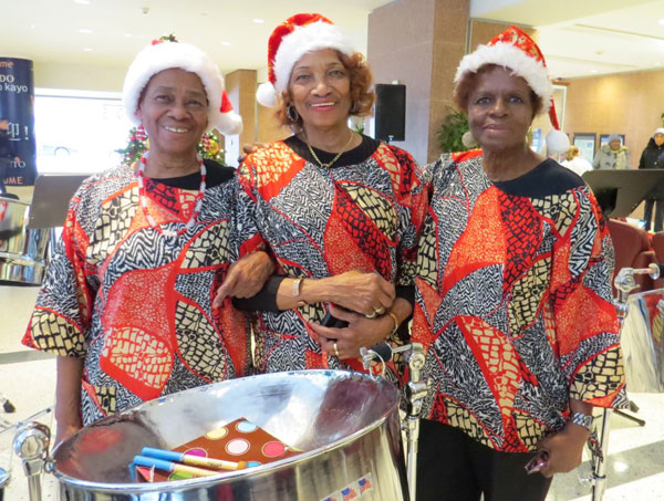 Trans-Caribbean orchestra! group plays Christmas songs on steel pan drums