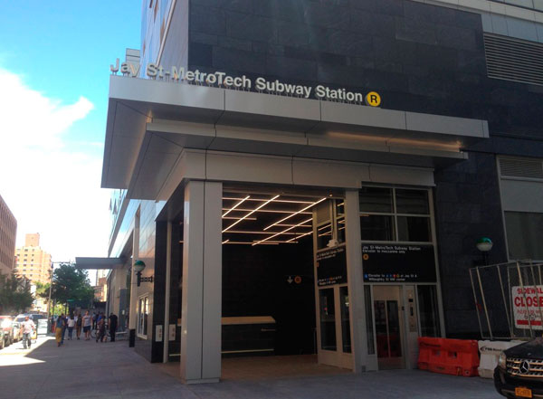 Finally! Fancy subway entrance in luxury high-rise open to public