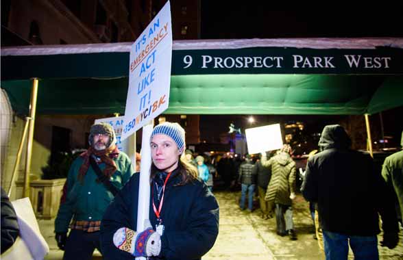 The Chuck stops here: Schumer’s Park Slope pad already a protest hotspot!