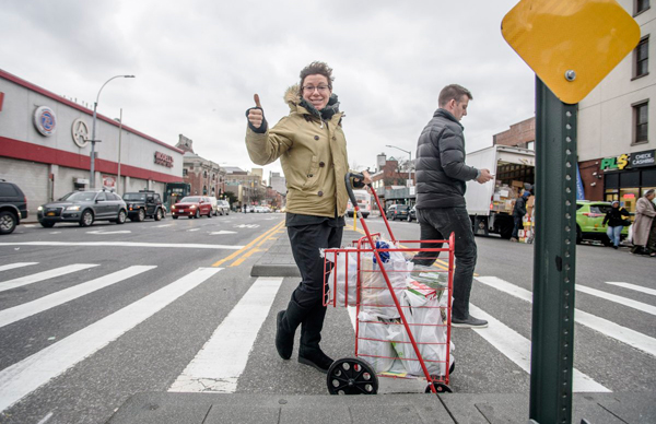 Rubber sold! Locals wheely excited about new pedestrian island made from old truck tires