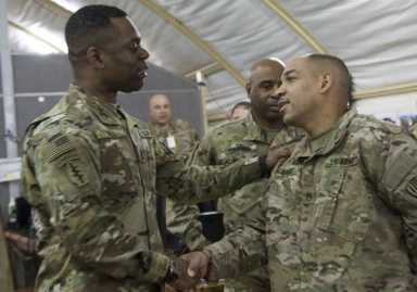Brooklyn-born Guard staff sergeant meets with top brass