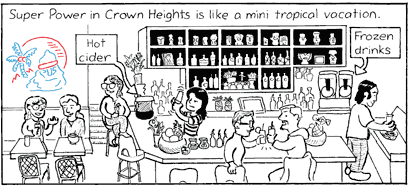 Bartoonist travels to the tropics in Crown Heights