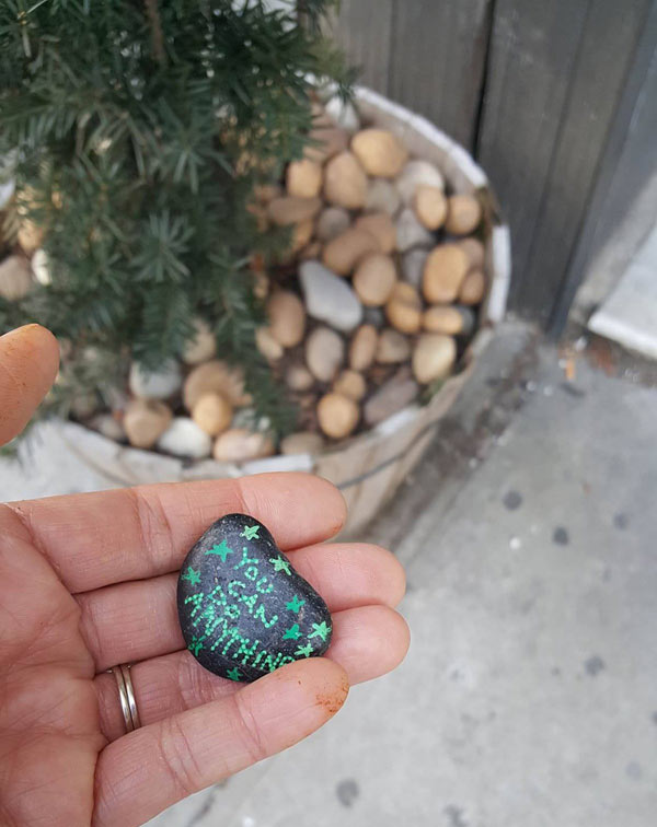 Rubble with a cause! Ridgeites are hiding painted pebbles around the ’hood to brighten neighbors’ days