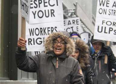 City Point concierges strike for right to unionize