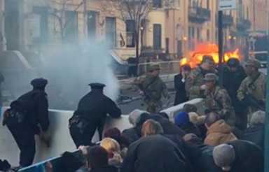 ’Homeland’ films explosive presidential motorcade scene Downtown